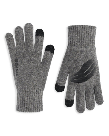 SIMMS WOOL FULL FINGER GLOVES STEEL L/XL