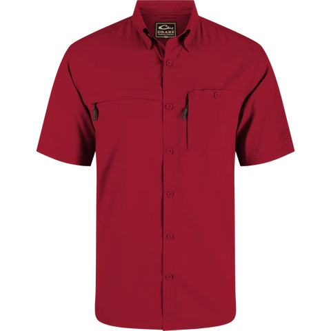 DRAKE 8 SHOT FLYWEIGHT SS SHIRT CHILI PEPPER RED MEDIUM