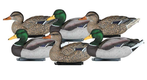 DAKOTA X-TREME PACKABLE MALLARD FLOATERS FLOCKED HEADS 6PK