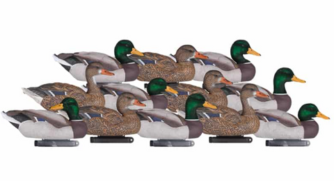 DAKOTA X-TREME MALLARD FLOATERS FLOCKED HEADS 12PK