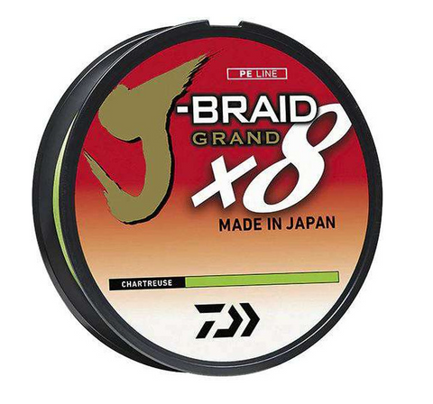 Daiwa J-Braid Grand 8X Chartreuse 150yds