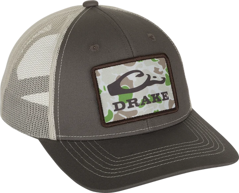 DRAKE OLD SCHOOL PATCH CAP DARK GREY