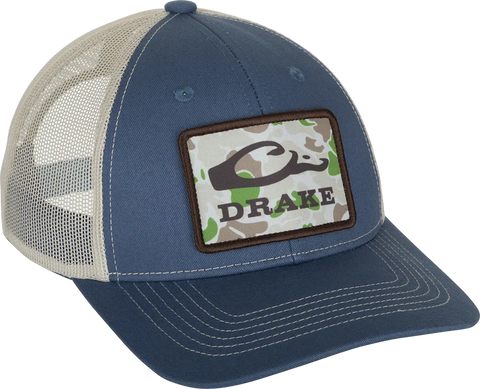 DRAKE OLD SCHOOL PATCH CAP MED BLUE