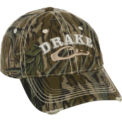 DRAKE DISTRESSED 6 PANEL BALL CAP TREESTAND