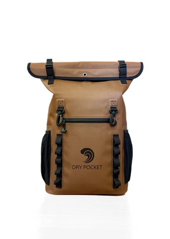DRY POCKET WATERPROOF FLOATING BACKPACK DRY BAG BROWN