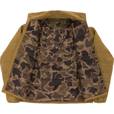 DRAKE Delta Featherless Down Jacket Brown