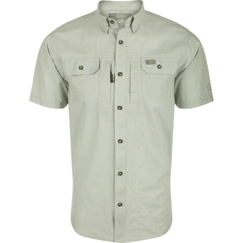 DRAKE FRAT BD HOUNDSTOOTH CHECK SS DESERT SAGE MEDIUM