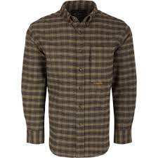 DRAKE AUTUMN BRUSHED TWILL TRAD PLAID WOLF KHAKI X-LARGE