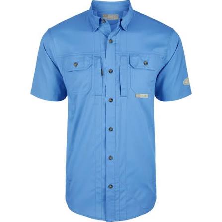 DRAKE WINGSHOOTER TREY SOLID DOBBY SS MARINA BLUE XX-LARGE