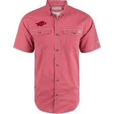 DRAKE SHORT SLEEVE FRAT GINGHAM ARKANSAS CARDINAL SMALL