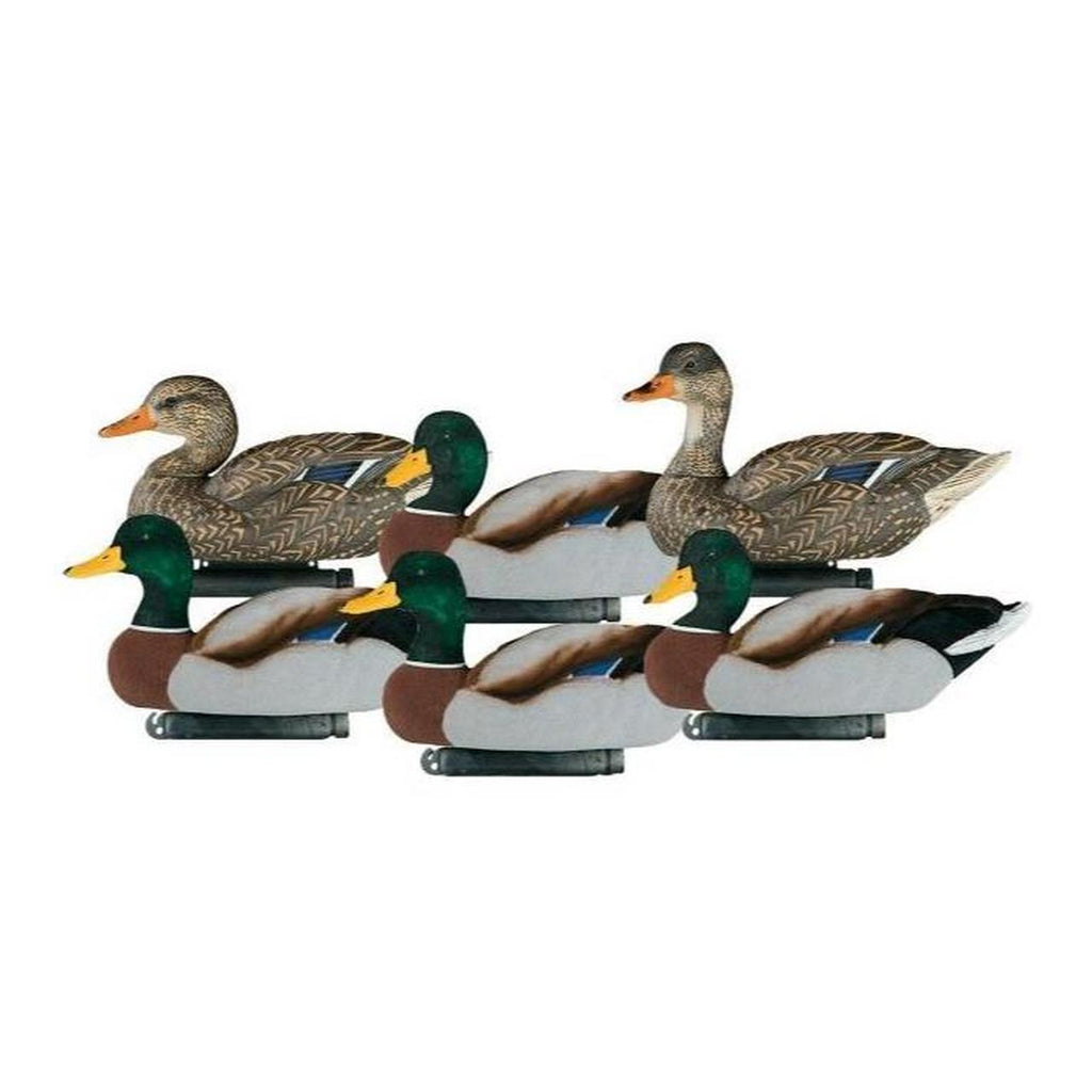 Dakota Xtreme Flocked Head Mallard Duck Decoys 6 Pack BMT Outdoors